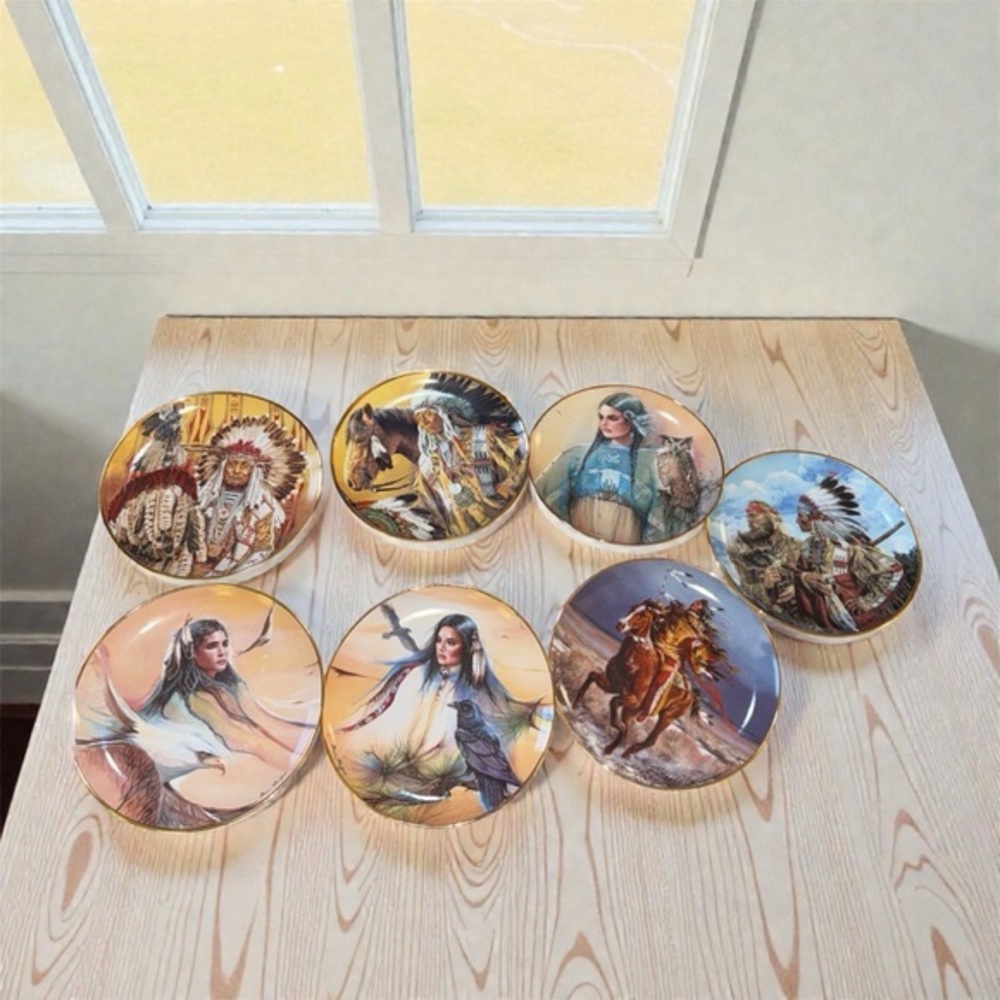 Franklin Mint Native American Collector Plates Limited Edition Bundle Set of 7